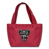 Elephant Insulated Lunch Bag - red
