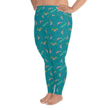 Awesome Possum Teal Plus Size Leggings - AwesomePossumz