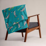 Awesome Possum Teal Throw Blanket - AwesomePossumz