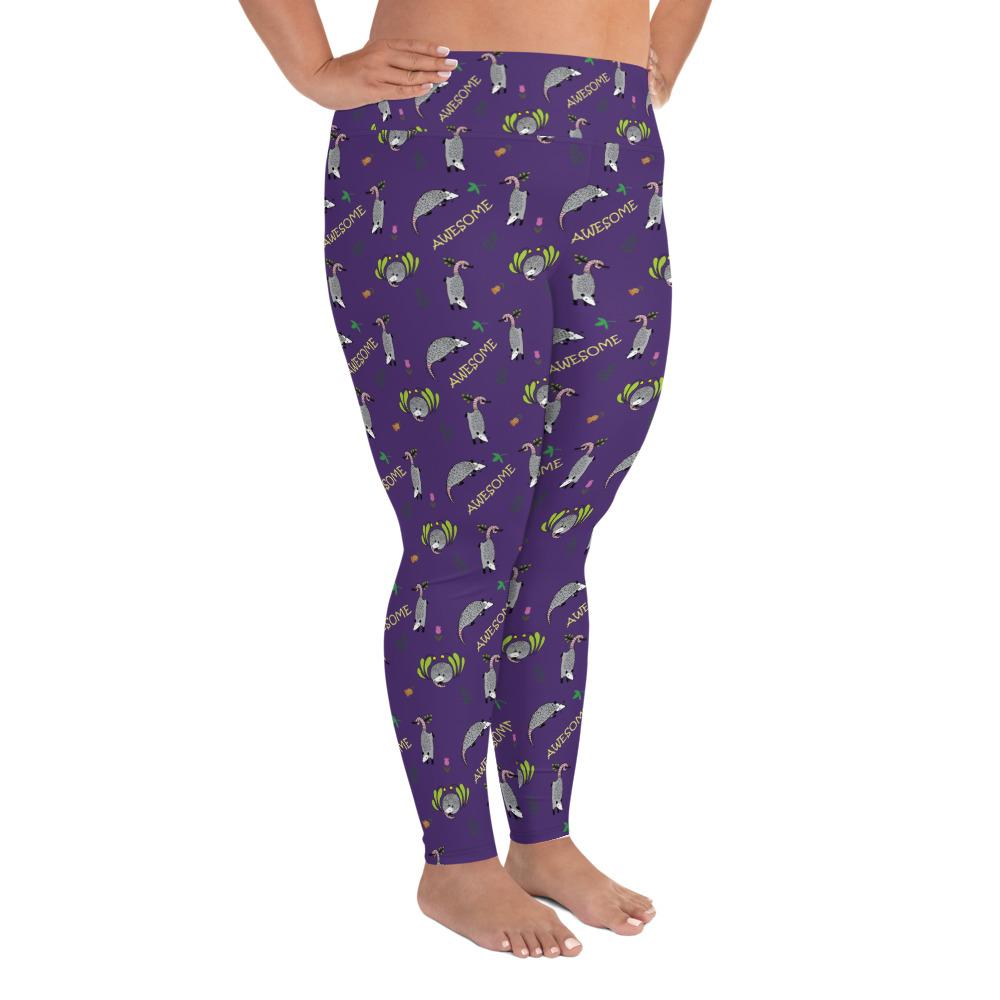 Awesome Possum Purple Plus Size Leggings – Awesome Possumz, LLC