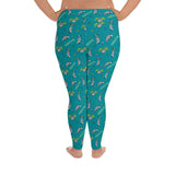 Awesome Possum Teal Plus Size Leggings - AwesomePossumz