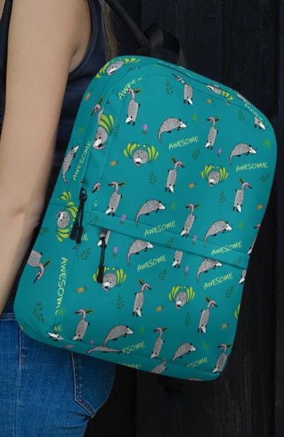 Awesome Possum Teal Backpack - AwesomePossumz
