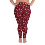 Awesome Possum Red Plus Size Leggings - AwesomePossumz