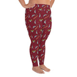 Awesome Possum Red Plus Size Leggings - AwesomePossumz