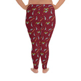 Awesome Possum Red Plus Size Leggings - AwesomePossumz