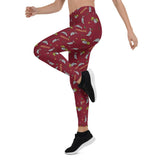 Awesome Possum Red Leggings - AwesomePossumz