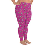 Awesome Possum Pink Plus Size Leggings - AwesomePossumz