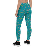 Awesome Possum Teal Leggings - AwesomePossumz
