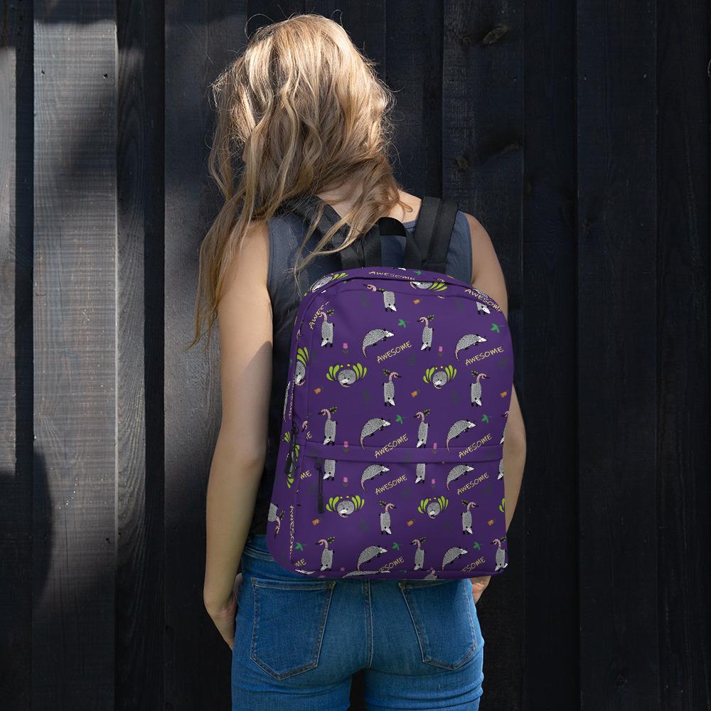 Awesome Possum Purple Backpack - AwesomePossumz