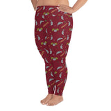 Awesome Possum Red Plus Size Leggings - AwesomePossumz
