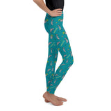 Awesome Possums Teal Youth Leggings - AwesomePossumz