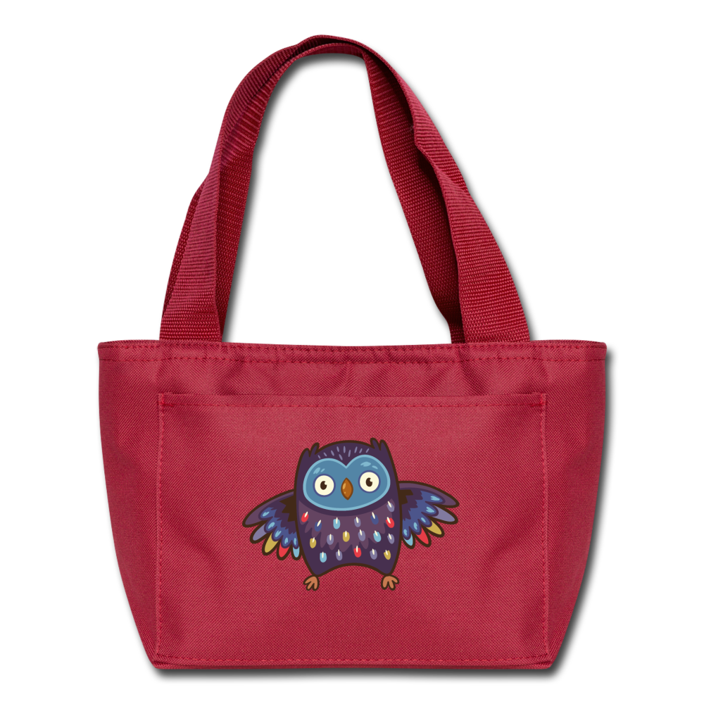 Hoot Insulated Lunch bag - red