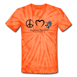 Peace, Love and Possums Tee Shirt - spider orange