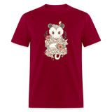 Awesome Possum Art Tee Shirt - dark red