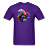 Crazy Color Squirrel Tee Shirt - purple