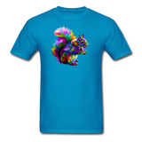 Crazy Color Squirrel Tee Shirt - turquoise