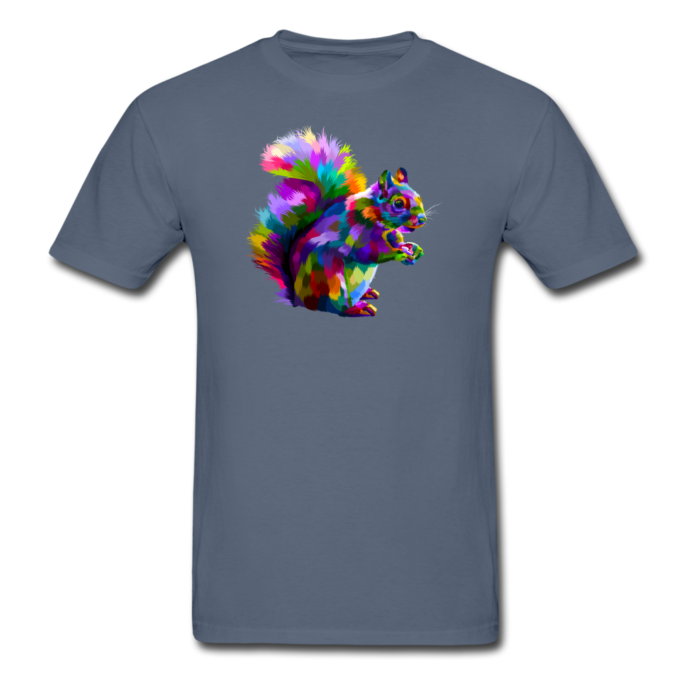 Crazy Color Squirrel Tee Shirt - denim