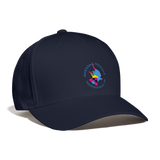 Navy blue baseball hat with the words "Awesome Possumz Fredericksburg VA" and illustration of a blue and pink possum