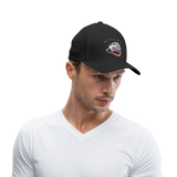 Man wearing black baseball hat with the words "Hot Mess Express" and illustration of a possum