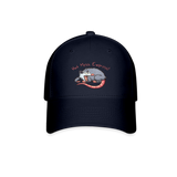 Navy blue baseball hat with the words "Hot Mess Express" and illustration of a possum
