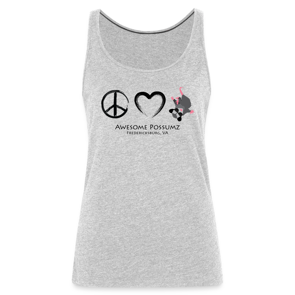 Peace. Love and Possumz Tank Top - heather gray