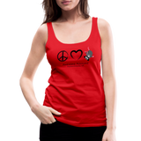 Peace. Love and Possumz Tank Top - red