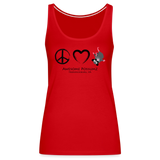 Peace. Love and Possumz Tank Top - red