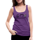 Peace. Love and Possumz Tank Top - purple