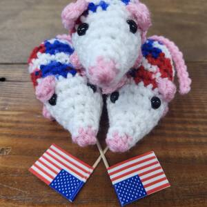 Crocheted 4th of July babies!