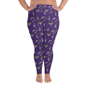 Awesome Possum Purple Plus Size Leggings