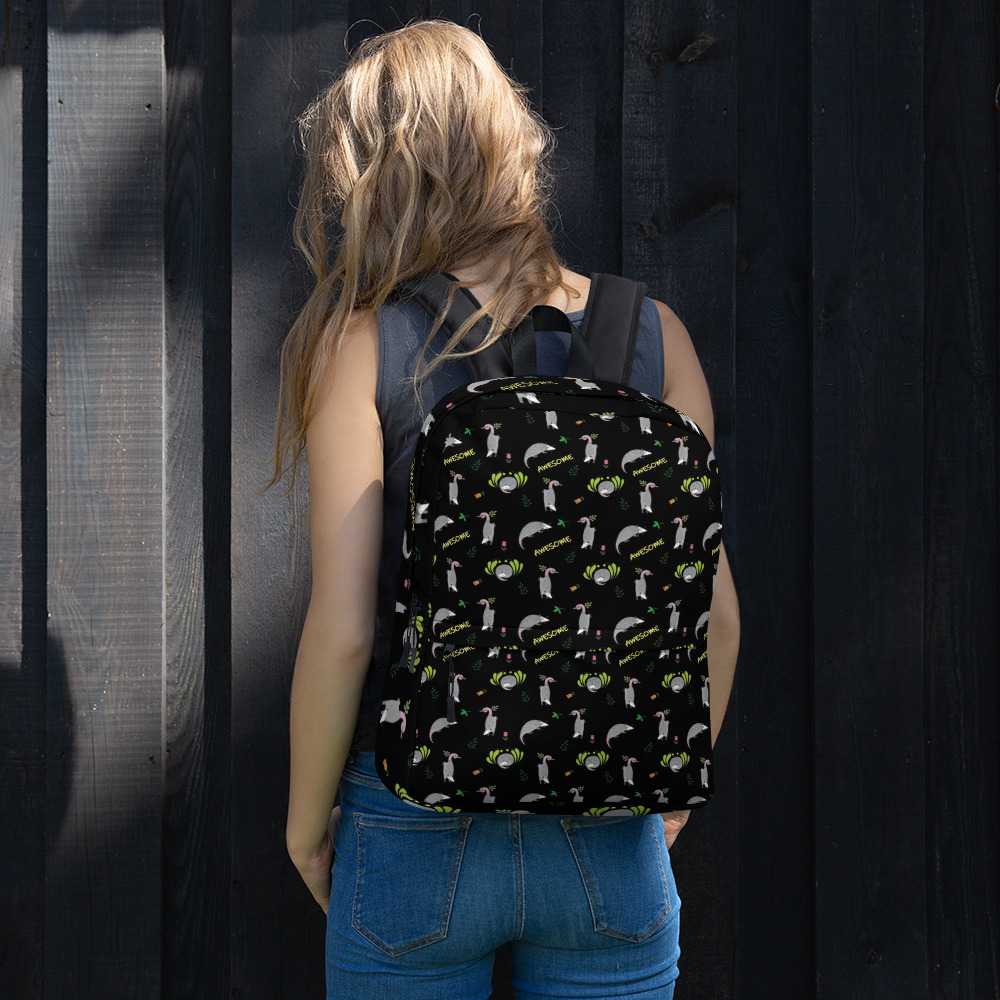 Awesome Possums Black Backpack