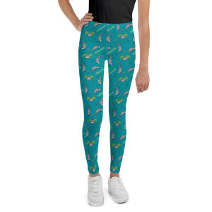 Awesome Possums Teal Youth Leggings
