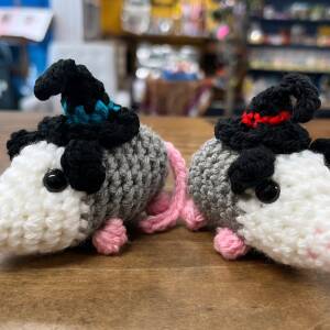 Witchy Crocheted Baby opossums!