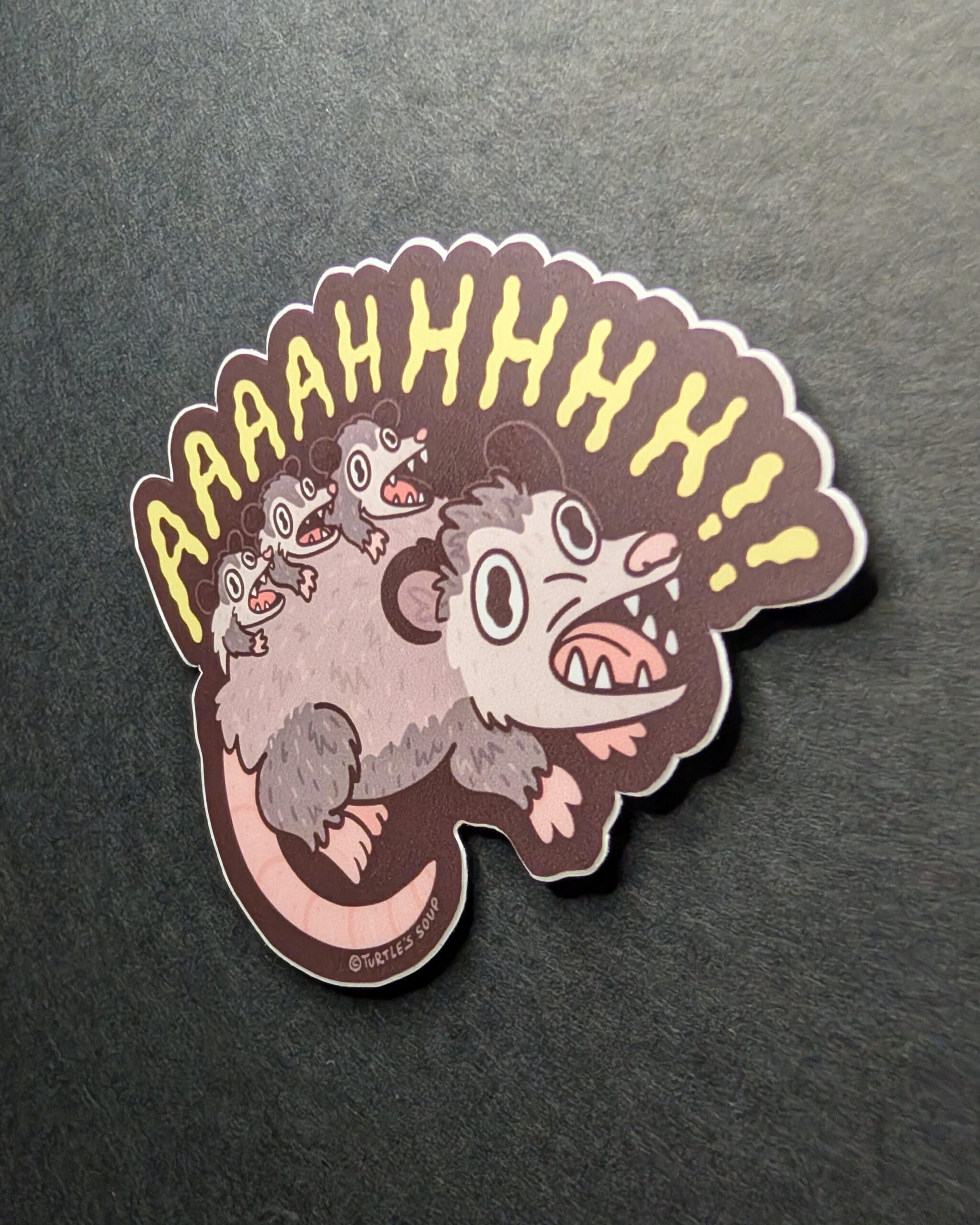 'AAAAHHHHH!!' Vinyl Sticker - Image 2
