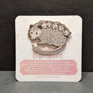 Opossum Enamel Pin by Botanical Bright