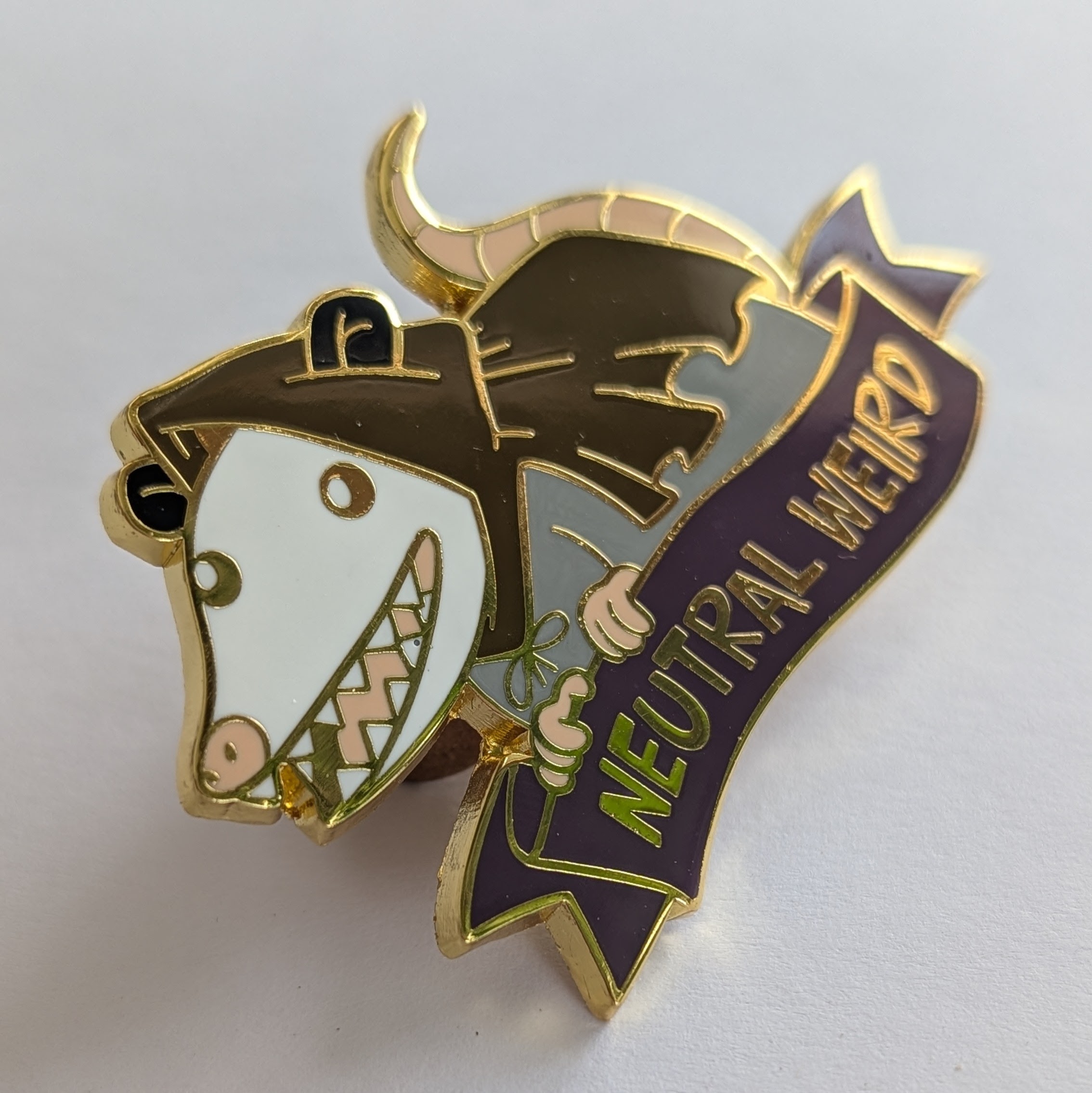 'Neutral Weird Opossum Enamel Pin - Image 3