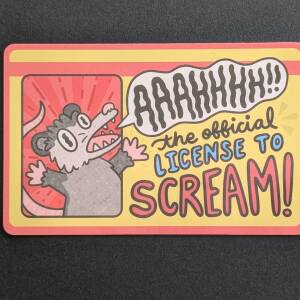 License to Scream Novelty ID Card