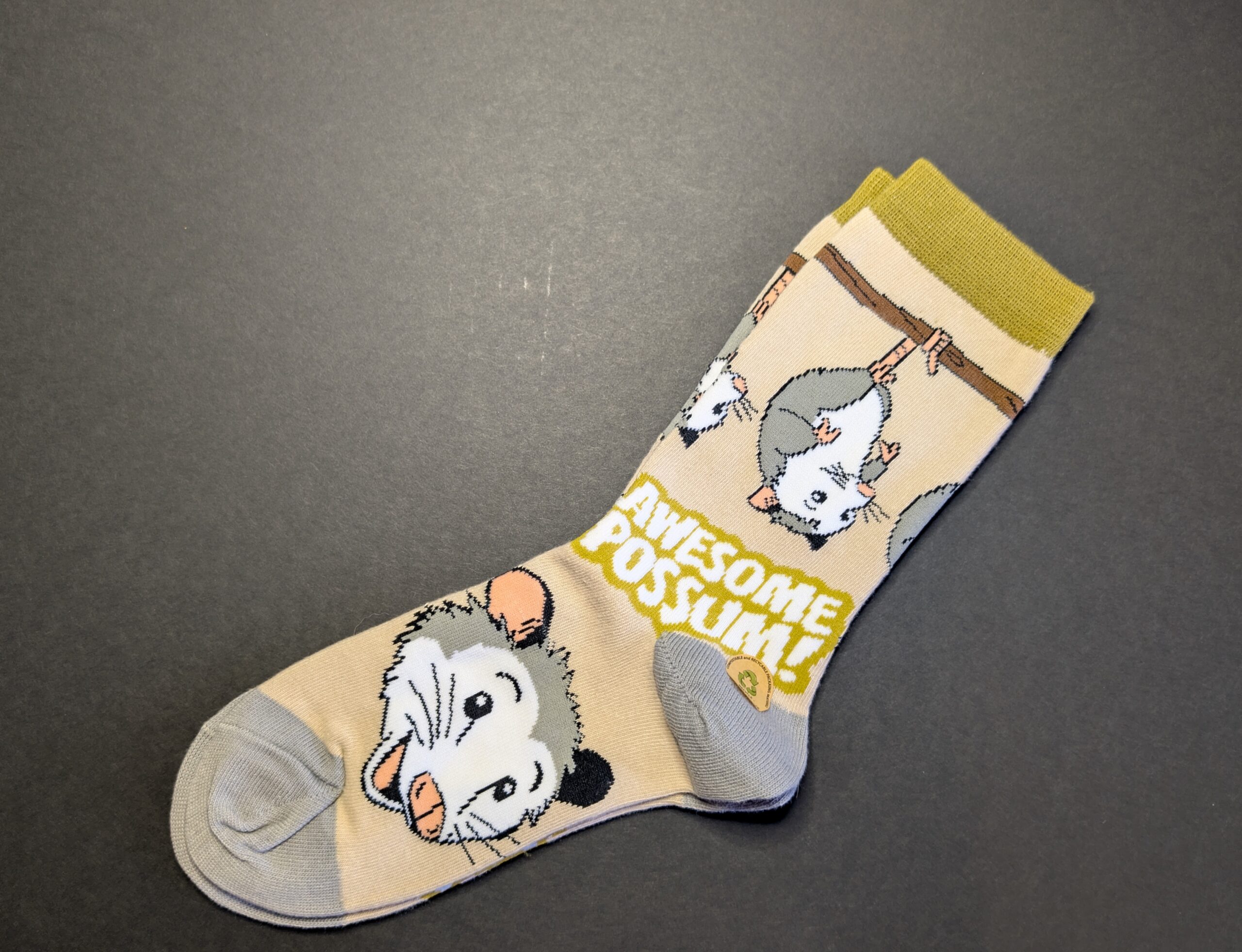 Anything Is Possumble: Women's Cotton Crew Sock