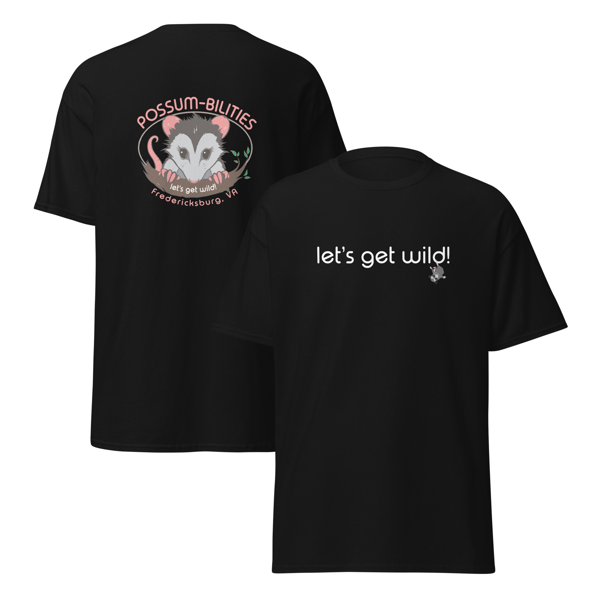 'Let's Get Wild' Possum-Bilities Original Unisex Classic Tee - Image 2