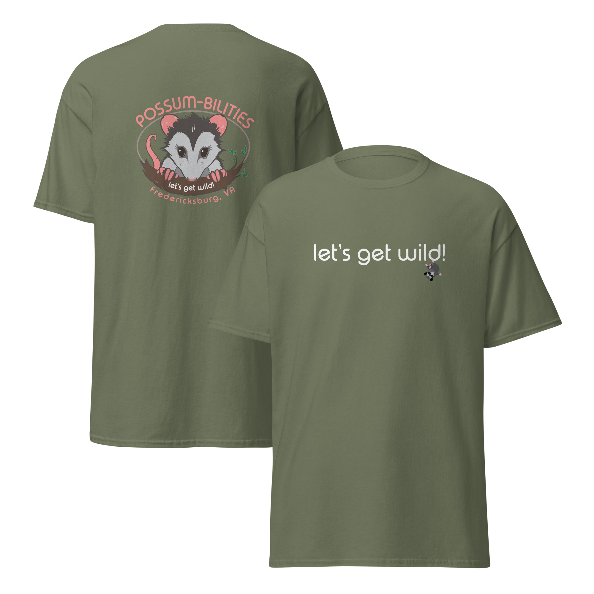 'Let's Get Wild' Possum-Bilities Original Unisex Classic Tee - Image 6