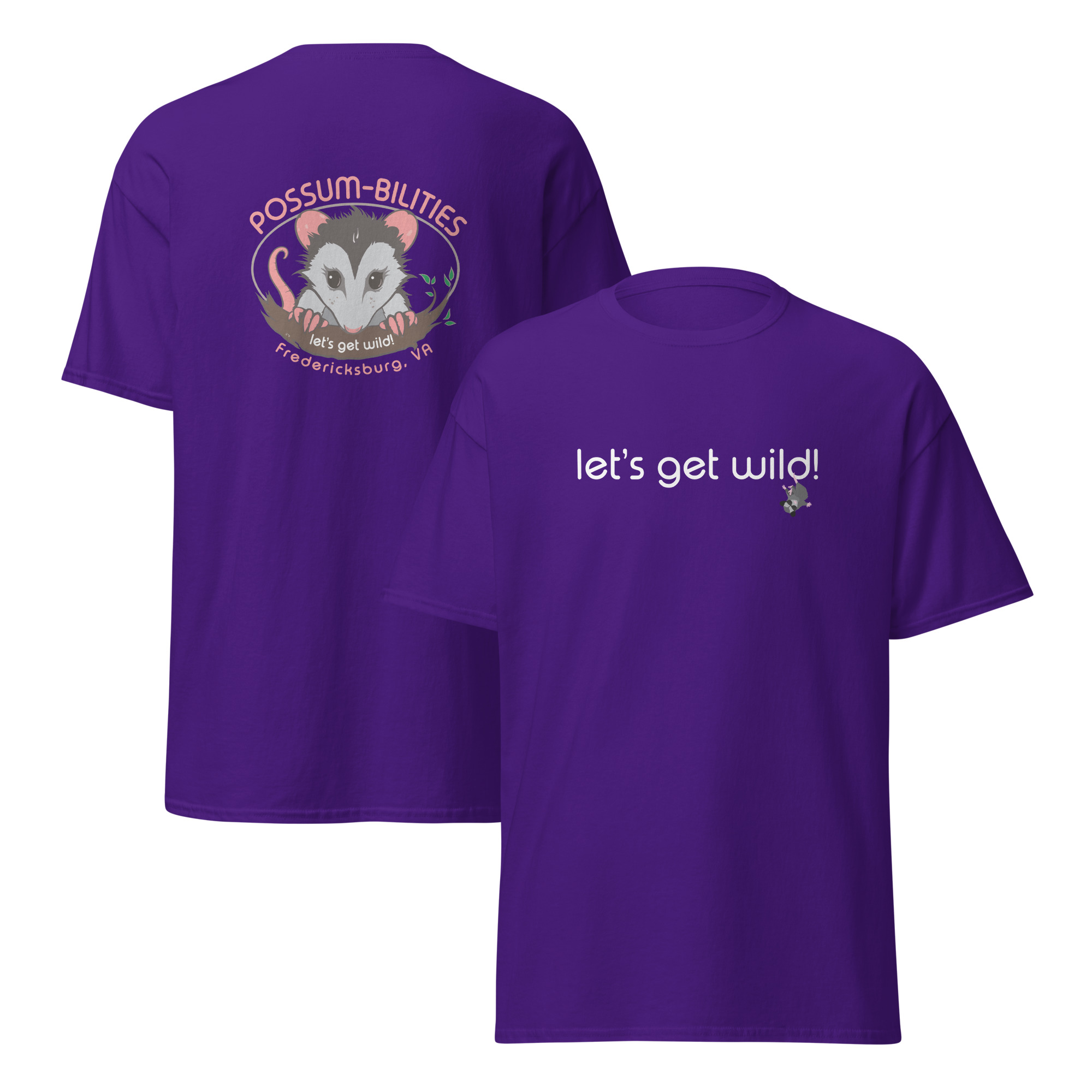 'Let's Get Wild' Possum-Bilities Original Unisex Classic Tee - Image 3