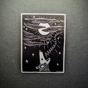 Screaming Possum Sticker - Weatherproof Vinyl
