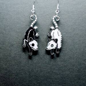 Opossum Pet Scan Earrings