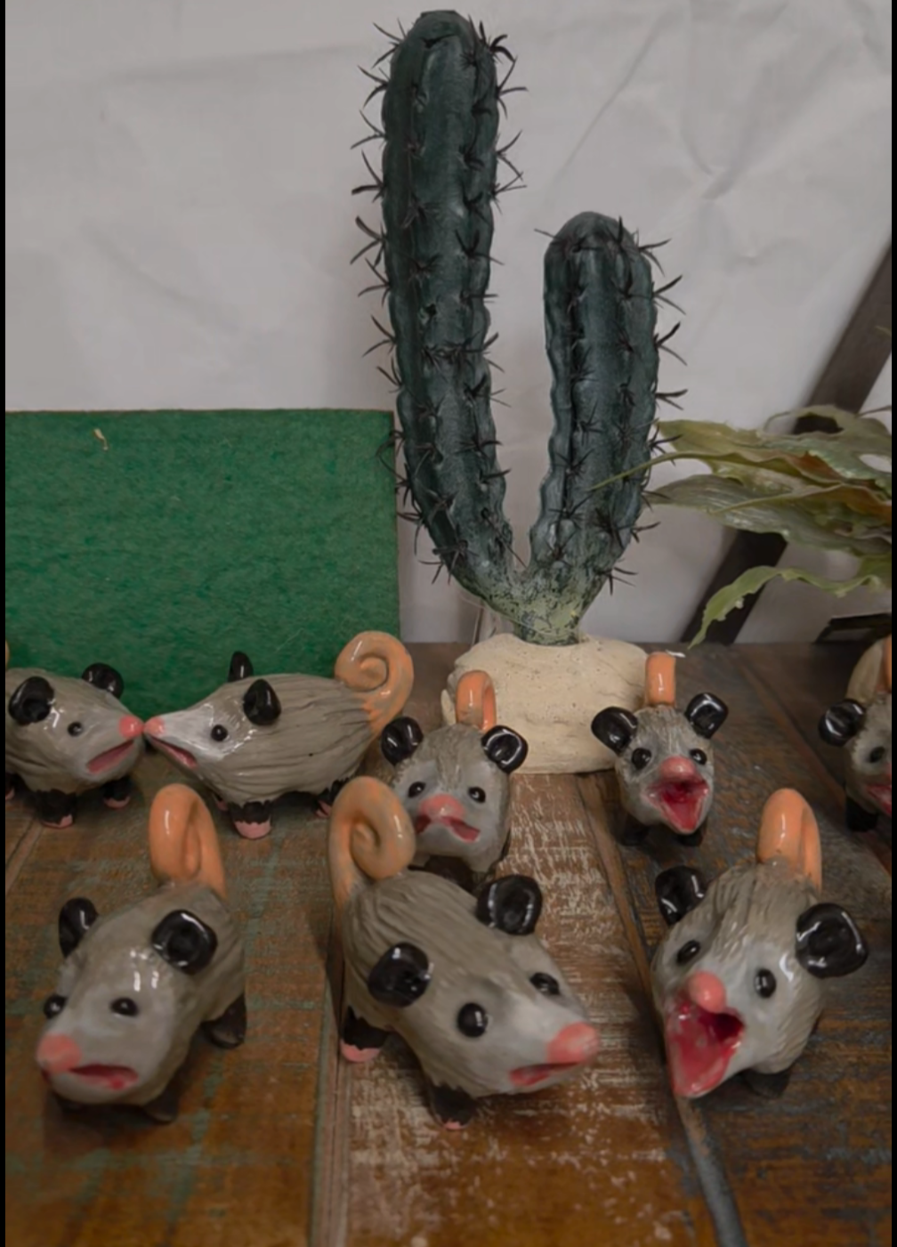Baby Clay Opossums from Fairydawn Pottery - Image 2