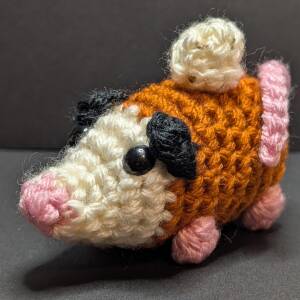 Crochet Pumpkin Spice Opossum Babies